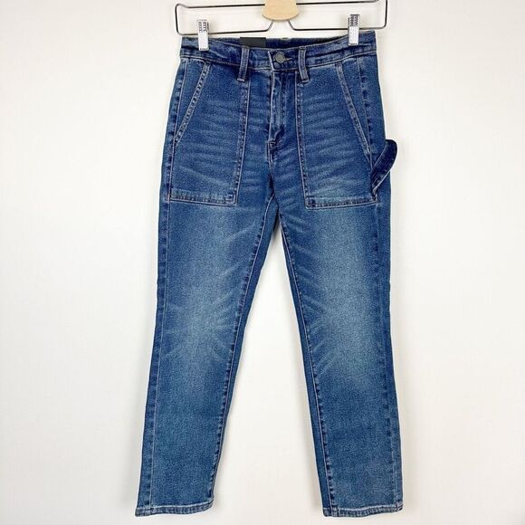 Blank NYC Denim - Blank NYC Women's 26 Straight Leg Big Pocket Carpenter Jeans Medium Wash Denim